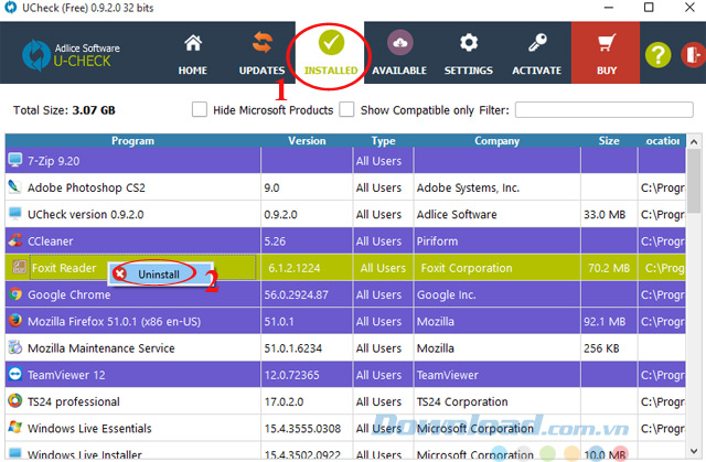 Gỡ phần mềm Gỡ phần mềm