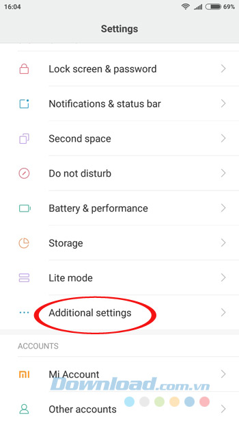 Additional Settings