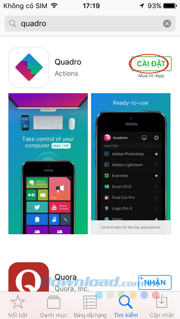 Cài đặt Quadro trên điện thoại Cài đặt Quadro trên điện thoại