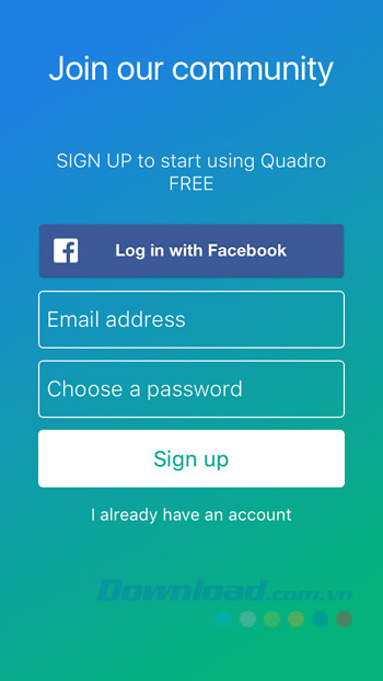 Tạo tài khoản Quadro Tạo tài khoản Quadro