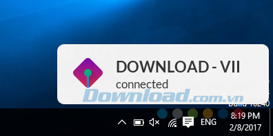 Thông báo kết nối thành công Thông báo kết nối thành công