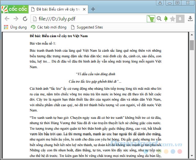 Mở trên Cốc Cốc Đọc PDF trên trình duyệt Cốc Cốc