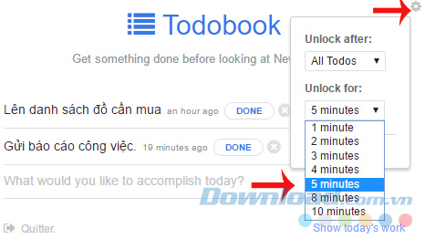Tùy chỉnh lại thời gian
