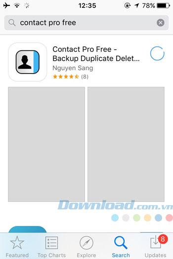 Quá trình cài đặt Contact Pro Free