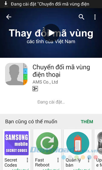 Quá trình cài đặt Update Phone Code