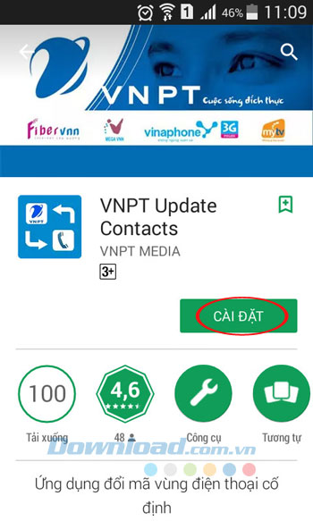 Cài đặt VNPT Update Contact