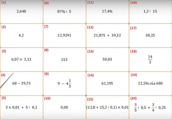 Đề thi Violympic Toán lớp 5 vòng 13 năm 2016 - 2017 Đề thi giải Toán trên mạng lớp 5 có đáp án