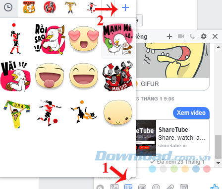 Tải Sticker chú chim màu tím