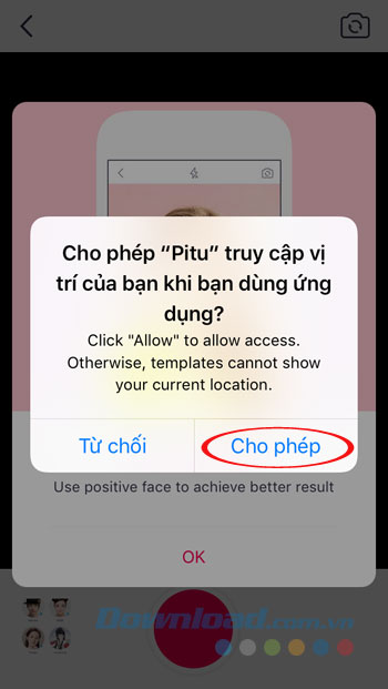 Cho phép truy cập vị trí
