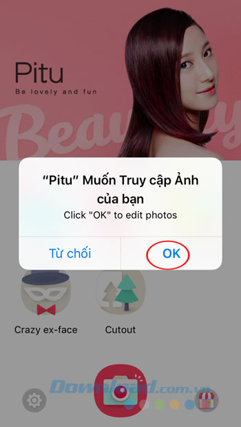 Đồng ý truy cập thư viện ảnh