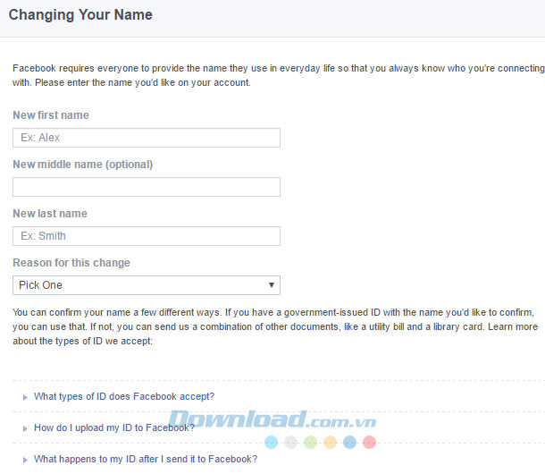 Điền thông tin cá nhân
