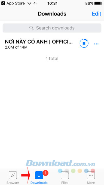 Quá trình tải Nơi này có anh