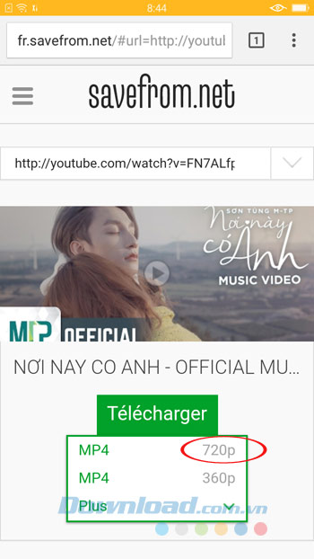 Chọn chất lượng video cao nhất