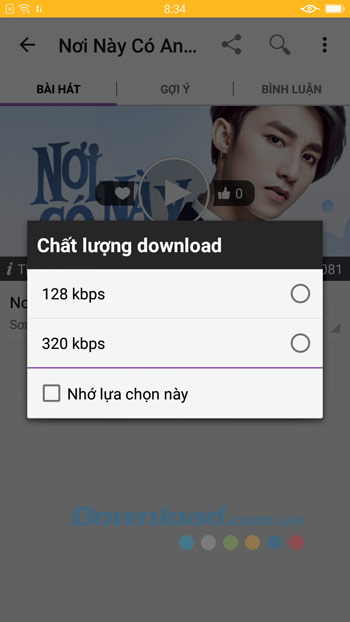Chọn chất lượng tải về