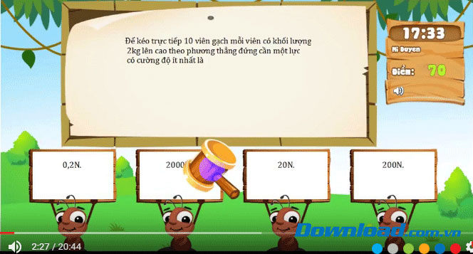 Đề thi Violympic Vật Lý lớp 6 vòng 8 năm học 2016 - 2017