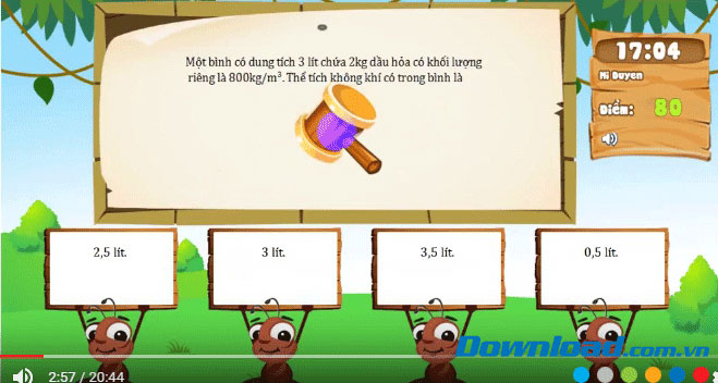 Đề thi Violympic Vật Lý lớp 6 vòng 8 năm học 2016 - 2017