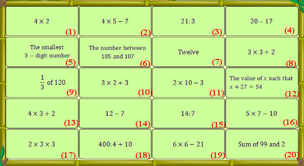 Đề thi Violympic Toán Tiếng Anh lớp 3 vòng 8