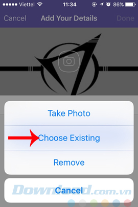 Chọn nơi lấy ảnh