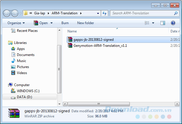 File cài đặt CH Play