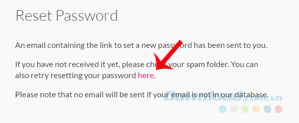 Click chọn "Here" Click chọn "Here"