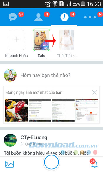 Khoảnh khắc Zalo Khoảnh khắc Zalo