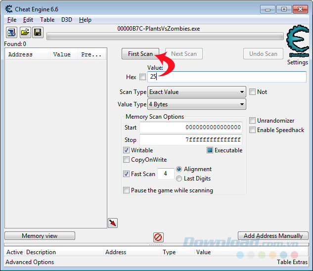 First scan First scan