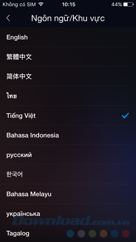 Thay đổi ngôn ngữ
