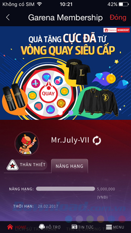 Thông tin người dùng