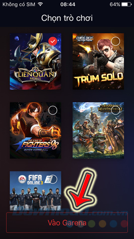 Giao diện đầu tiên