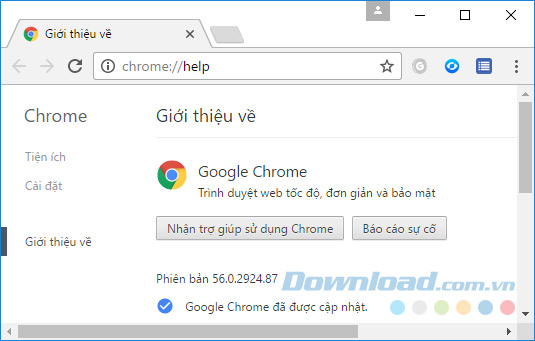 Phiên bản Chrome mới nhất