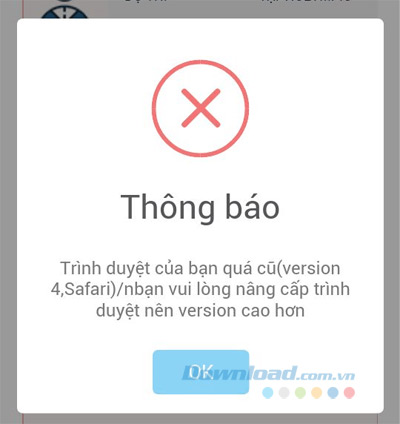 Thông báo lỗi
