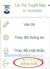 Đăng xuất cuộc thi