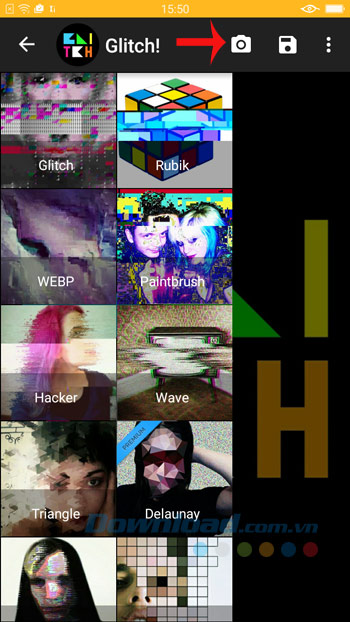 Giao diện chính Glitch Giao diện chính Glitch