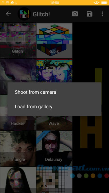Chọn hình thức lấy ảnh Chọn hình thức lấy ảnh