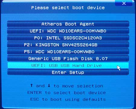 UEFI: USB