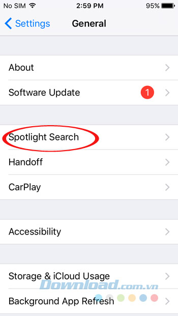 Spotlight Search