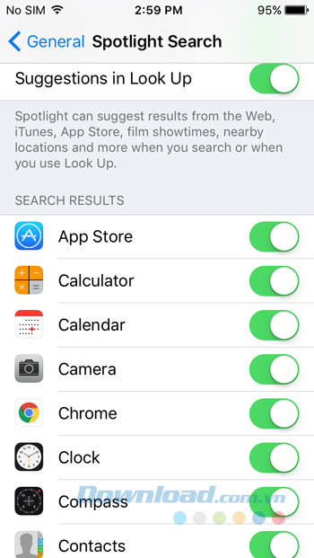 Giới hạn kết quả tìm kiếm