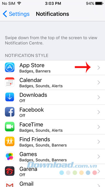 Tùy chỉnh thông báo