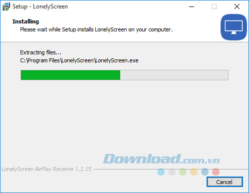 Quá trình cài LonelyScreen