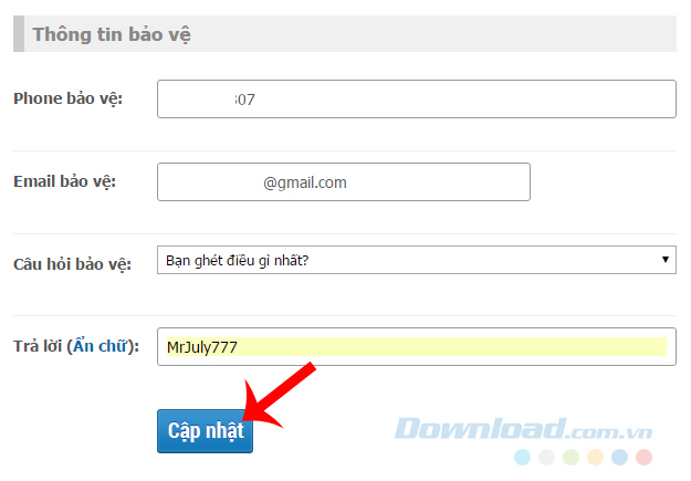 Cập nhật Cập nhật