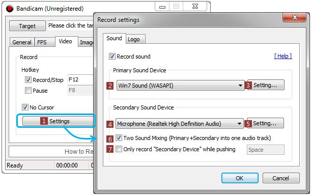 Thu âm kép trên Bandicam Thu âm kép trên Bandicam