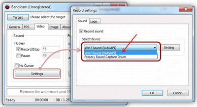 Thiết lập ghi âm trên Bandicam Thiết lập ghi âm trên Bandicam