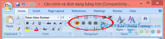 Chỉnh sửa và định dạng văn bản Word