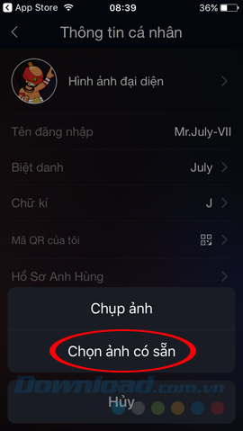 Chọn ảnh