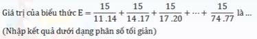 Đề thi Violympic Toán lớp 7 vòng 15 