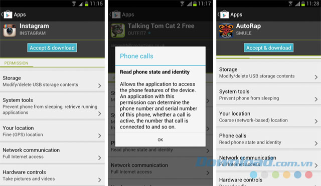 Tìm thông tin ứng dụng nhanh bằng cử chỉ