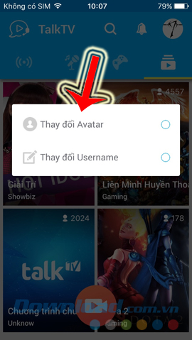Thay đổi Avatar