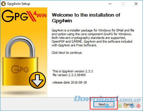 Cài đặt Gpg4win Cài đặt Gpg4win