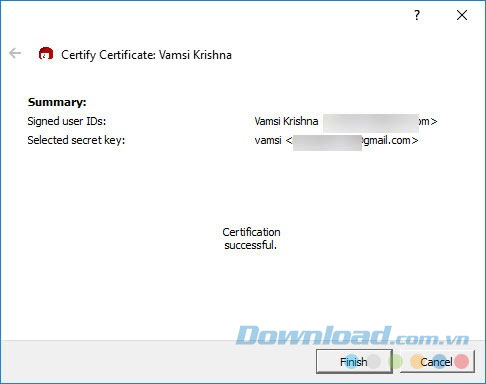 Hoàn thành xác thực chứng chỉ Hoàn thành xác thực chứng chỉ