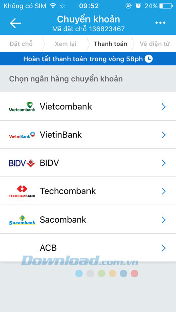 Chọn ngân hàng Chọn ngân hàng